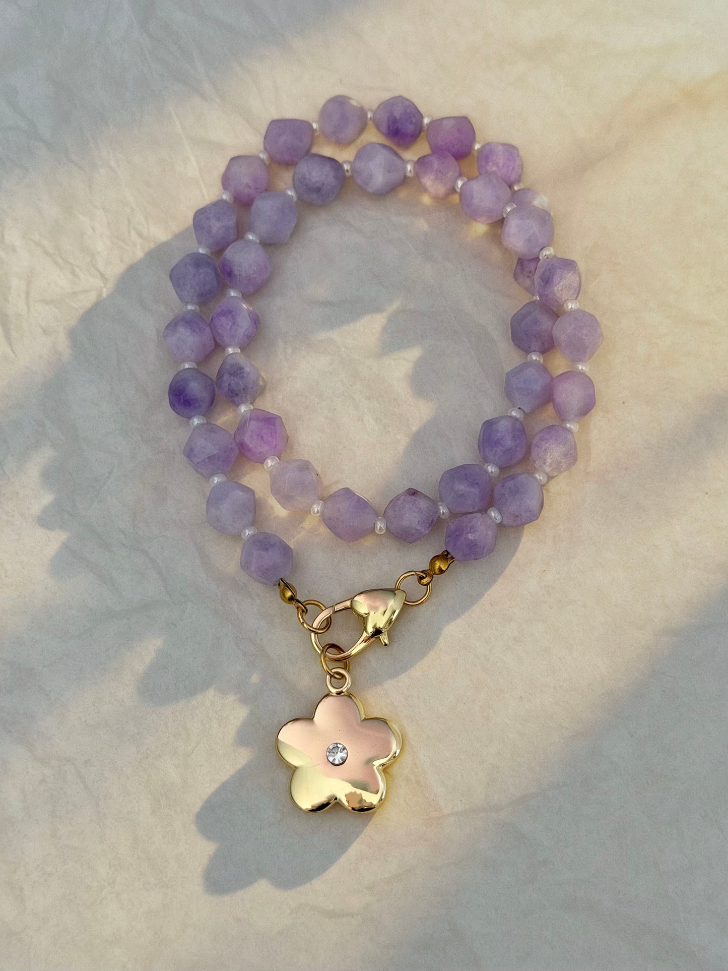 Golden lilac necklace
