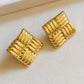 Square oversized studs earrings
