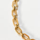 Flat oval chain necklace