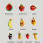 Enamel fruit charms