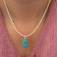 Hexagon natural stone bead necklace