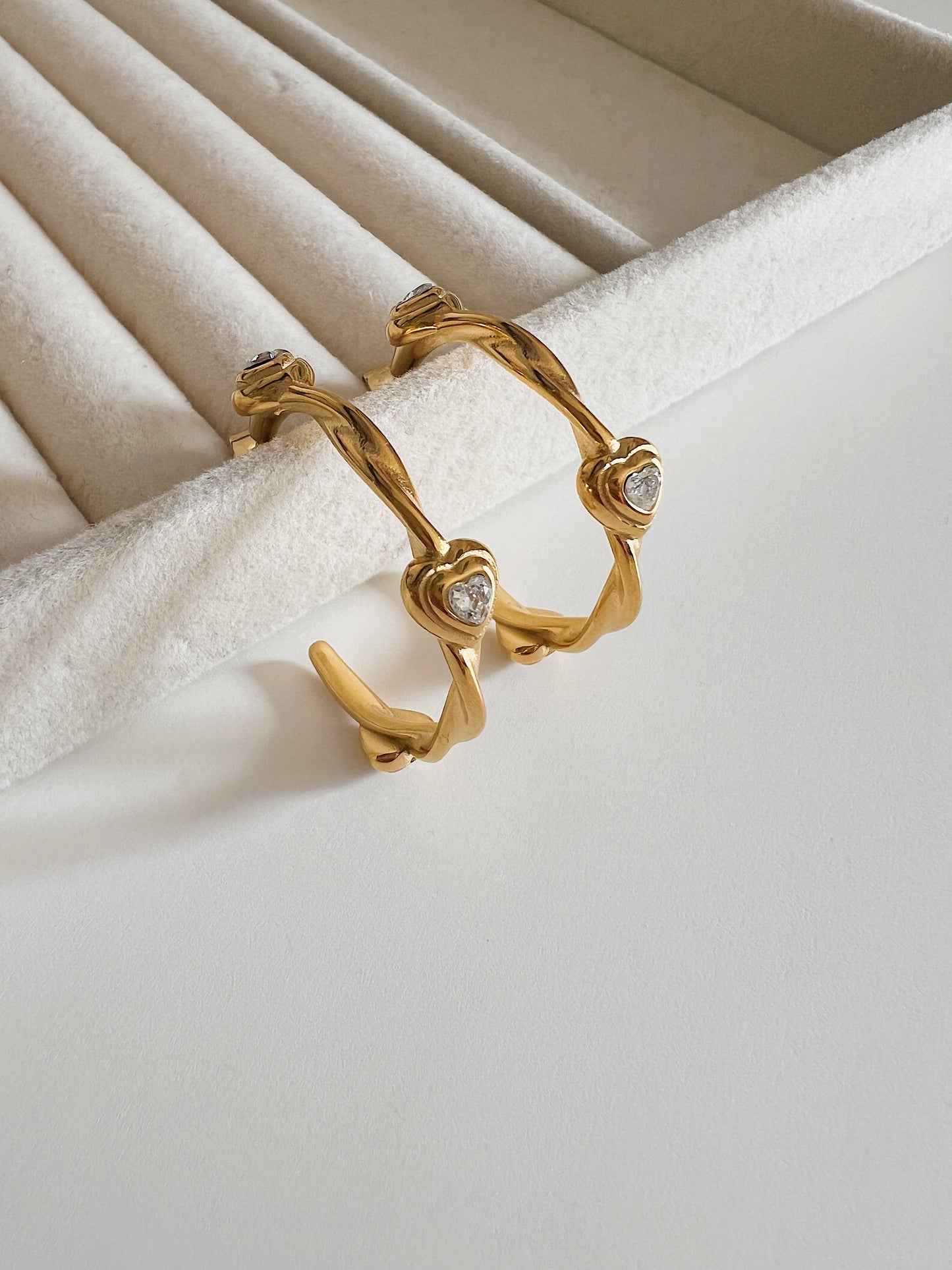 Leah Heart Hoop Earrings