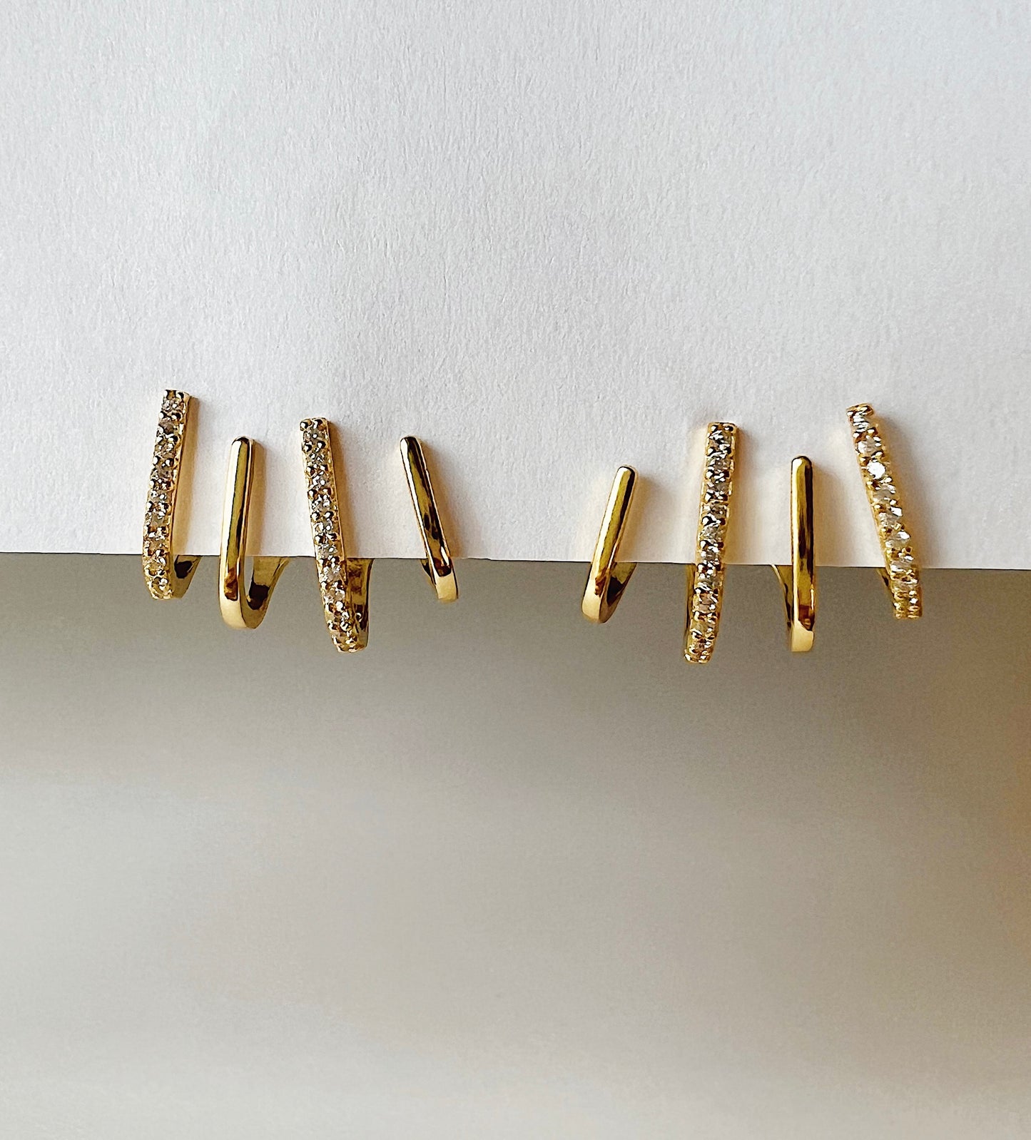 Lorena Huggie Earrings (925 Sterling Silver)