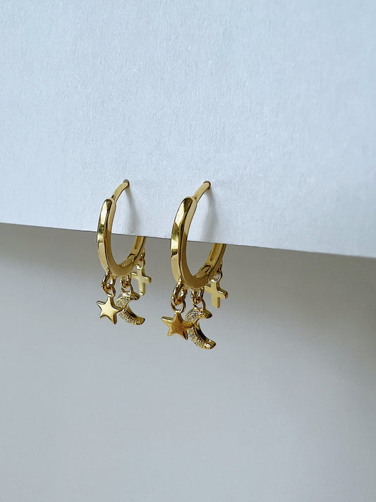 Frida Huggie Earrings (925 Sterling Silver)