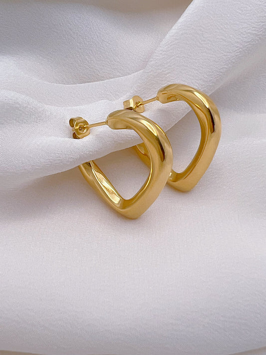 Open Heart Earrings - Paumi